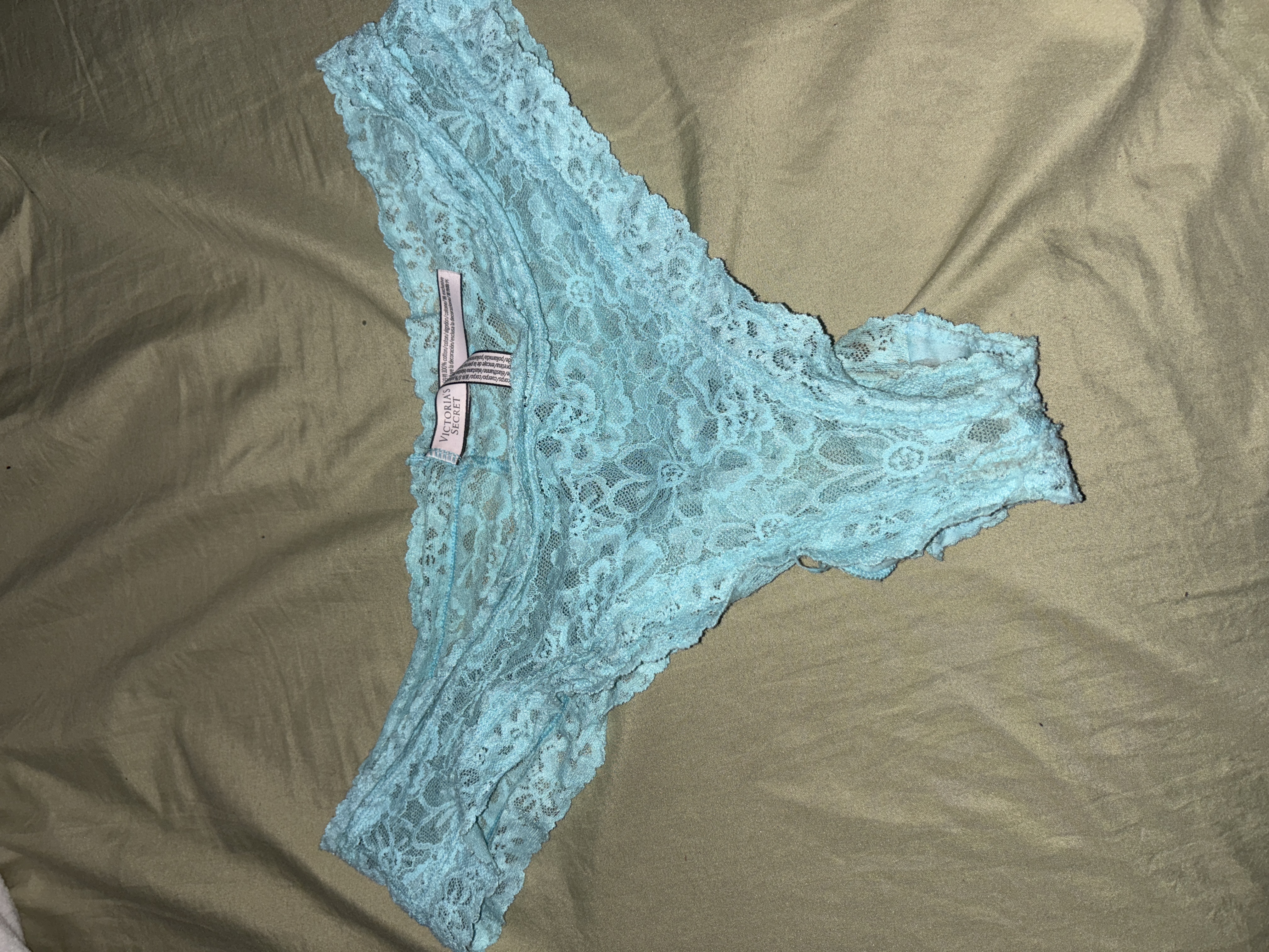 Blue lacy period panties